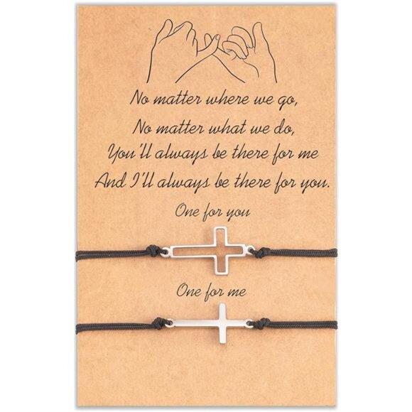 Pinky Promise Matching Relationship Bracelets For Friends Couple Family - Picture 8 of 8